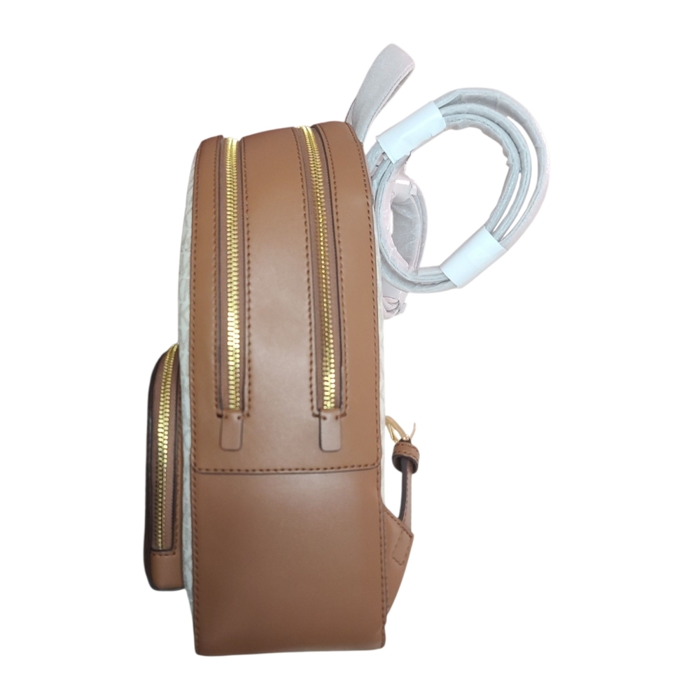 NWT Michael Kors Jaycee Medium Logo Backpack In VANILLA - Picture 7 of 13